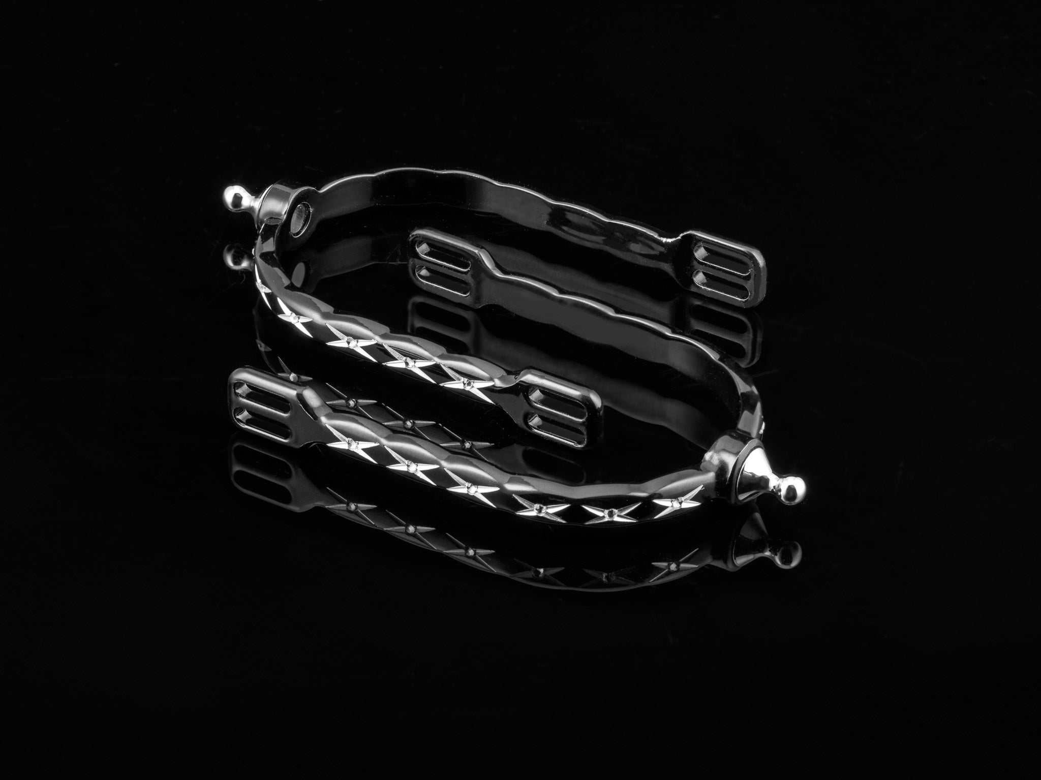 American Equus Quik-X Slim Interchangeable English Spurs - Crystal X's Edition