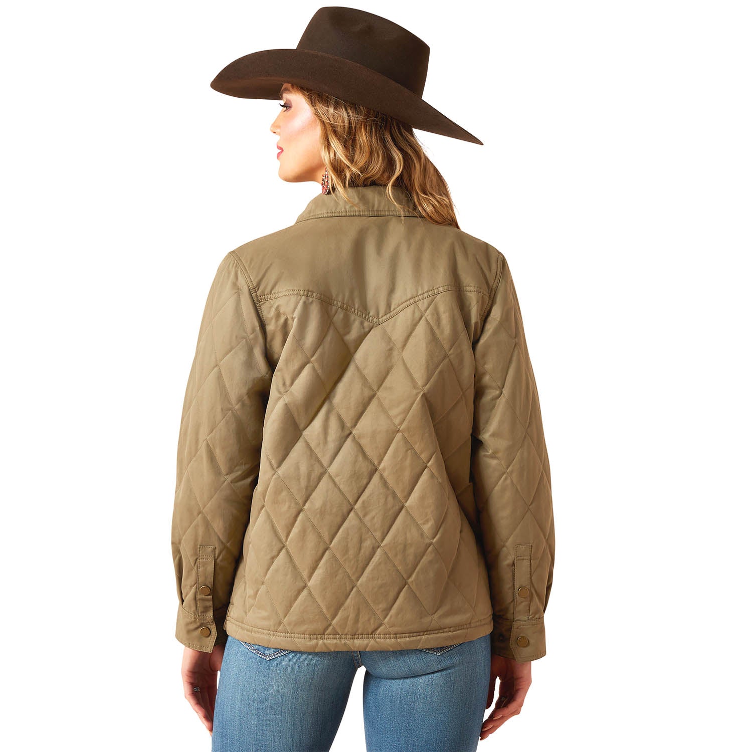 Ariat Womens Grizzly Quilted Barn Jacket – Warm Wind-Resistant Fleece-Lined Workwear Jacket