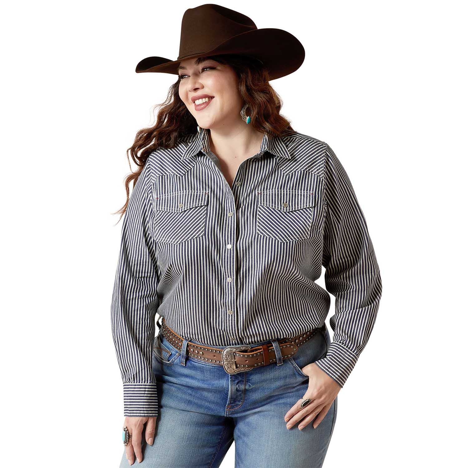 Ariat Women's Railroad Stripe Long Sleeve Shirt